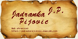 Jadranka Pijović vizit kartica